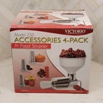 Victorio Model 250 Food Strainer Accessories 4-PACK Berry, Pumpkin, Salsa, Grape. Fixed Price $59.97.