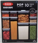 Oxo Good Grips Pop Food Storage Container Set 10-PIECE. Fixed Price $79.99.