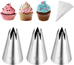 3PCS 1M Tips,stainless Steel Star For Piping,seamless Icing. Fixed Price $11.79.