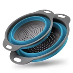 2PCS Foldable Silicone Drain Basket Fruit Vegetable Washing Strainer - New. Fixed Price $15.12.