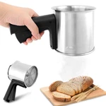 Kitchen Flour Sifter For Baking, 3 Cup Stainless Steel 11CMX10.6CM, Silver. Fixed Price $30.22.