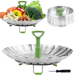 Vegetable Steamer Basket For Cooking Food, Stainless Steel Veggie. Fixed Price $10.95.