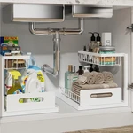 Realinn Under Sink Organizer, Pull Out Cabinet 2 Tier Slide Sin.... Fixed Price $57.37.