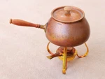 Vintage Old Copper Pot Stand Lid Burner Gift Kitchen Decor Lovely Handle Cute Ma. Fixed Price $42.95.