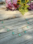 The Golden Collection Natural Turquoise 9 Stone Handmade Plated Necklace. Fixed Price $179.00.