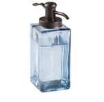 Mdesign Square Glass Refillable Liquid Soap Dispenser Pump Blue Set Of 2. Fixed Price $15.99.