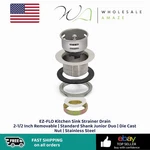 Ez-flo Kitchen Sink Strainer Drain 2-1/2 Inch Removable Standard Shank Junior. Fixed Price $12.99.