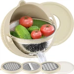 Food Strainer Colander Set Veggie Wash, Kitchen Essential Beige. Fixed Price $44.46.