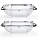 Suwimut 2 Pack Over The Sink Oval Colander For Kitchen Stainless Steel Fine. Fixed Price $44.78.