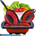 Collapsible Silicone Colander Set 3 Kitchen Strainers Cooking & Camping New. Fixed Price $19.11.
