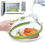 Clear Microwave Splatter Cover With Handle & Steamer 10 Plate Kitchen Tool. Fixed Price $18.99.