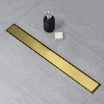 Linear Shower Drain, Gold 48 Inch With 2 1 Tile Insert & Flat Pa. Fixed Price $226.83.