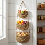 Cabilock Hanging Fruit Basket, 3 Tier Wall Vegetable Storage Boh. Fixed Price $50.34.