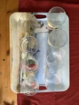 8-PIECE Coastal Plastic Drinkware Set With Serving Tray Poolside /lakeside Cups. Fixed Price $22.99.