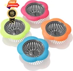 Plastic Sink Strainer, 4 Pack Flexible Kitchen Drainers, Easy Clean Gray. Fixed Price $18.99.
