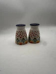 Vntg Polmedia Spring Flowers Salt Pepper Shaker Polish Pottery Stoneware B3. Fixed Price $19.95.