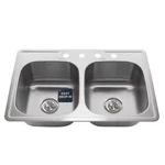 Nantucket Sinks Stainless Steel 33X22" Drop Kitchen Sink, Rectan. Fixed Price $711.21.