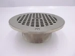 Zurn Type Round Strainer 6" Dia. ZN400-6B Polished Nickel Bronze Top. Fixed Price $180.99.