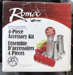 Weston Roma 4 Four Piece Accessory Kit 07-0858 For Food Strainer & Sauce Maker. Fixed Price $99.99.
