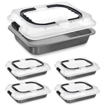 Qinyoung 4 Pcs Cake Baking Pan With Lid Handle, 9 X 13 Inch Non-stick Rec.... Fixed Price $62.58.