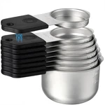 Magnetic Measuring Cups Set 8 Stainless Steel Stackable Nesting F. Fixed Price $65.25.