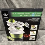 The Sharper Image 4-IN-1 Salad Spinner Mandoline Slicer 5 Qt Multi Functional. Fixed Price $20.00.