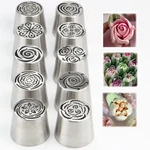 Baipesiy 10PACK Russian Piping Flower Nozzles Extra Large, Stainless Steel Rose. Fixed Price $55.73.