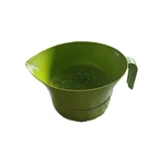 Greasy Colander Grease Strainer W/ Handle Container, Catch Bowl Green. Fixed Price $28.00.
