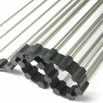 Black Kitchen Stainless Steel Folding Rack Sink Food Drying Drainer Roll. Fixed Price $20.99.