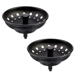 Kone Black Sink Basket Strainer Drain Stopper, 2 Pack Stainless Steel Matte B.... Fixed Price $28.96.