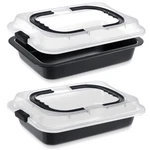 Cake Baking Pan With Lid Handle, 9 X 13 Inch Non-stick Rectangle Sheet Ca.... Fixed Price $55.76.