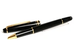 New Montblanc 163 Rollerball Pen Black Resin And Yellow Gold Accents 12890. Fixed Price $510.00.