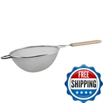 Winco MS2K-10D Strainer 10.5-INCH Diameter Double Fine Mesh Medium Stainless. Fixed Price $37.26.
