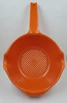 Vtg Rubbermaid Strainer Orange Double Spout Colander 2930. Fixed Price $12.99.