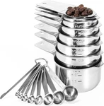 17 Piece Stainless Steel Measuring Cups And Spoons Set, With 1/16 CUP,1/3 Spo.... Fixed Price $29.98.