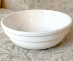 Crate & Barrel Culinary Arts Stackable Cereal Bowl Double Rim White 6.75" Porcel. Fixed Price $18.00.