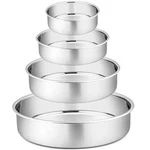 P&p Chef 4PCS Cake Set: 4", 6", 8", 9.5" Stainless Steel Baking. Fixed Price $32.40.