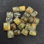 Natural Golden Rutile Quartz Square Cushion Cabochon Stone 8 Mm 27 Pcs 69 Ct. Fixed Price $11.56.