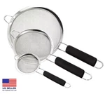 Herlig Fine Mesh Strainer Set - Pack 3 Rust Proof Stainless Steel. Fixed Price $18.97.
