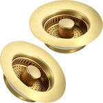 Kitchen Sink Drain Strainer 2 Pack, 304 Stainless Steel Pop Up Stopper, Ant. Fixed Price $37.05.