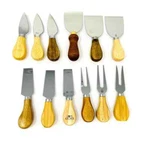 12 Pcs Utopia Kitchen Cheese Knives Set Stainless Steel With Wood Handle. Fixed Price $17.82.