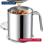 Chihee Grease Container Stainless Steel Bacon Saver With Fine Mesh Strain. Fixed Price $36.21.