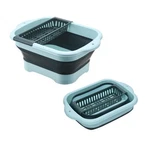 11L 2.91 Gallon Collapsible Dish Basin With Drain Plug Space Saving Outdoor M. Fixed Price $28.70.
