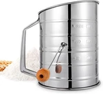 Flour Sifter, 3 Cup For Baking Fine Mesh Rotary Hand Crank With Loo. Fixed Price $18.97.