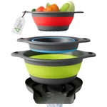 Gevoli Collapsible Colander With Draining Tray - 3 Pack. Fixed Price $24.99.
