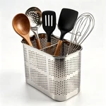 Stainless Steel Utensil Holder 14X8X13CM Chopsticks Drying Rack Caddy Basket. Fixed Price $29.36.