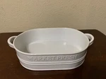 Fitz & Floyd Everyday Bistro White Market Fresh Casserole Dish 3 Qt Porcelain. Fixed Price $44.99.
