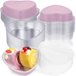 Fainne 40 Sets Mother's Day 5" Aluminum Foil Heart Shaped Cake Pans With Clear. Fixed Price $55.16.