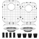 2PACK 304 Stainless Steel Sink Protector For Double Kitchen Rear Drain,(.... Fixed Price $47.30.