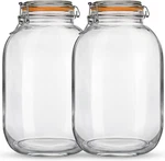 Glass Jars With Airtight Lids, 2 Pack Large Mason Silicone Seal, 1 Ga. Fixed Price $46.52.